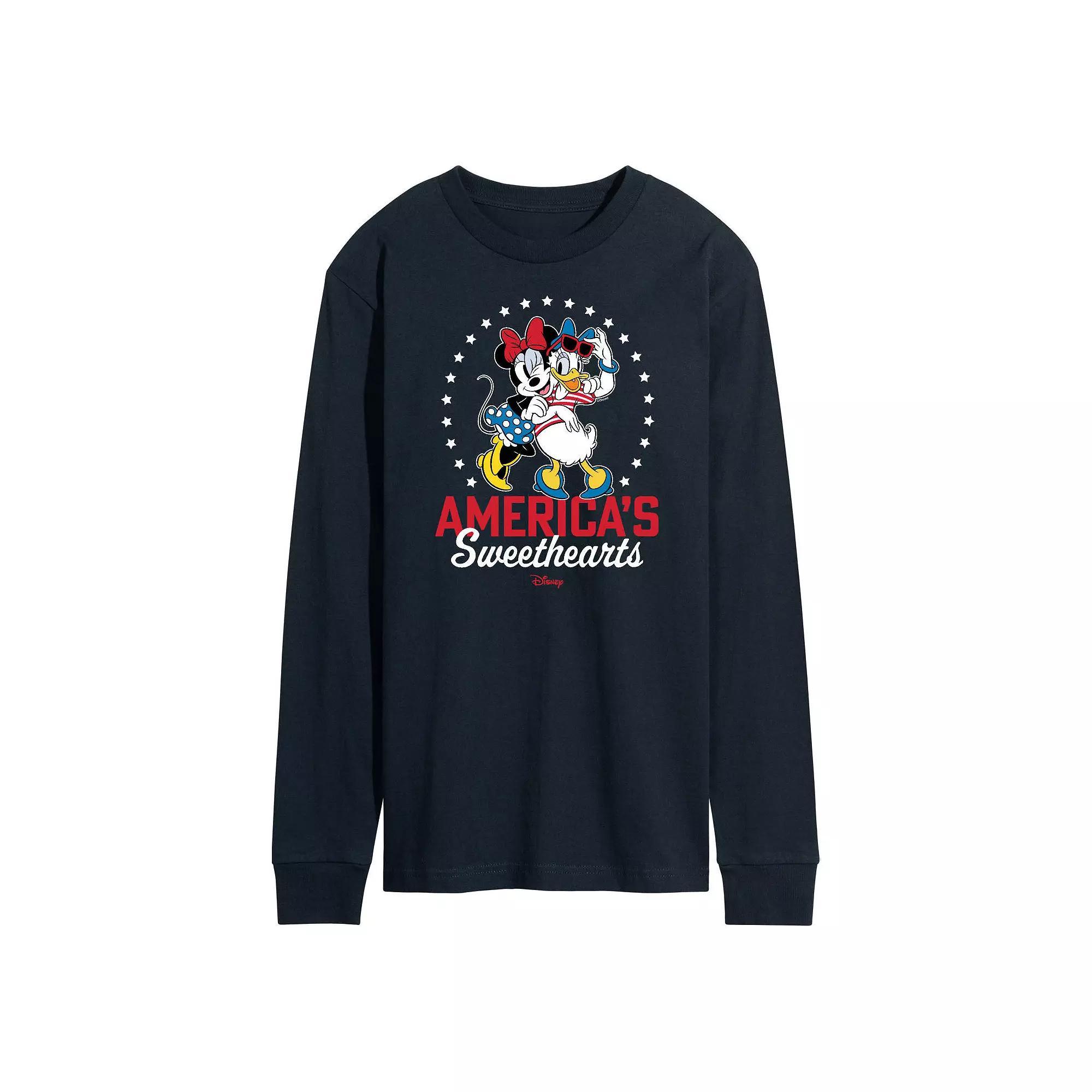 Disneys Mens Americas Sweethearts Long Sleeve Graphic Tee Product Image