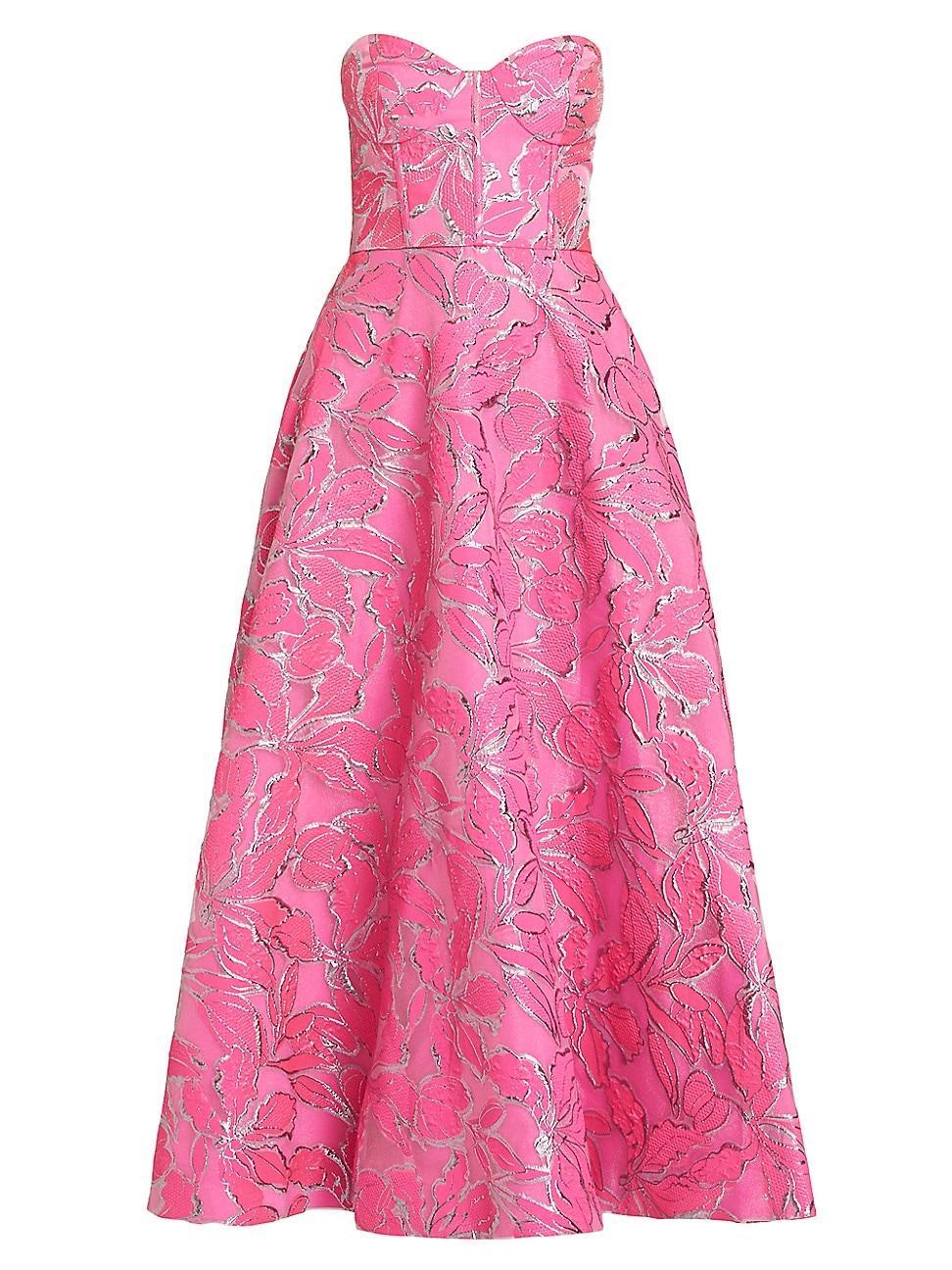 Womens Amelia Floral Strapless Corset Maxi Dress Product Image