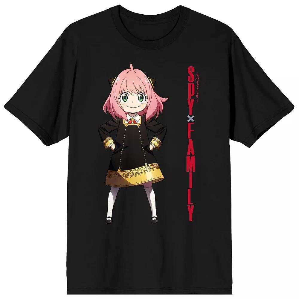 Men's Spy X Family Anya Forger Tee, Size: Large, Black Product Image