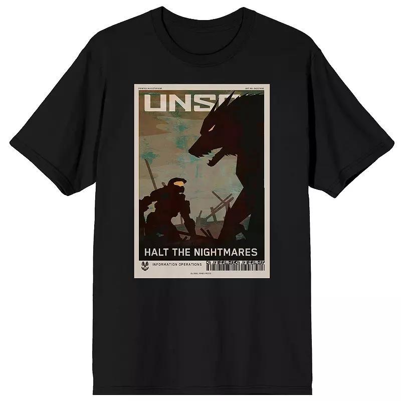 Men's Halo UNSC Soldier Fighting Graphic Tee, Size: Medium, White Product Image