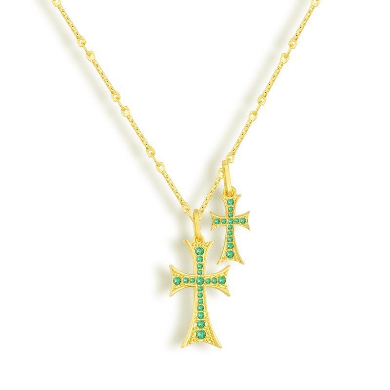 Double Cross Me Necklace Product Image