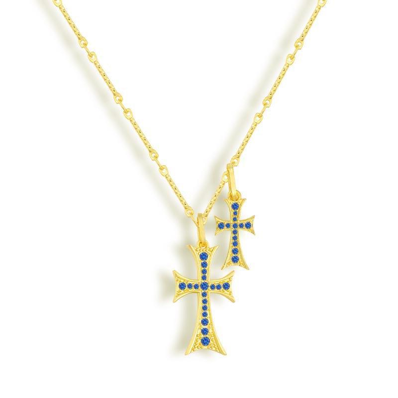 Double Cross Me Necklace Product Image