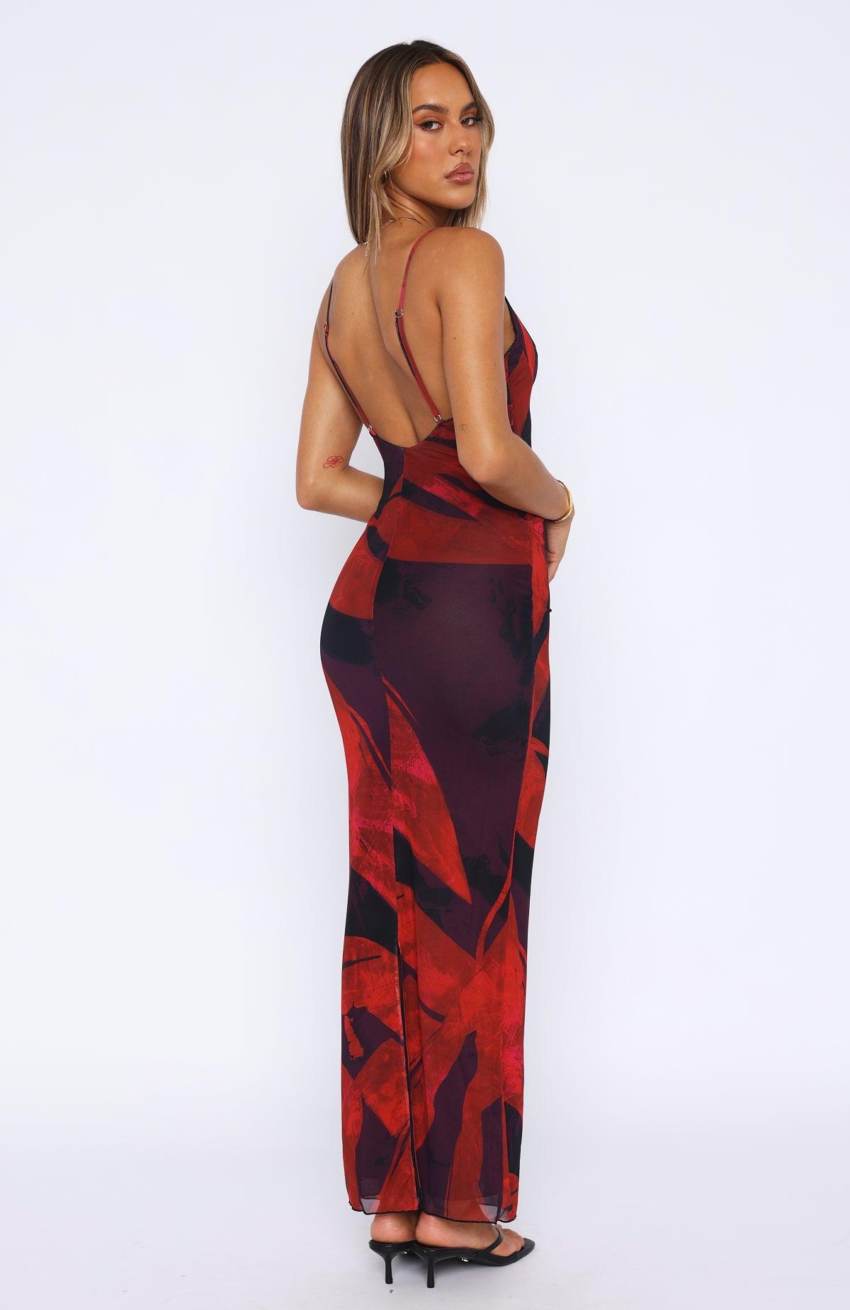 I Don't Miss You Maxi Dress Garnet Product Image