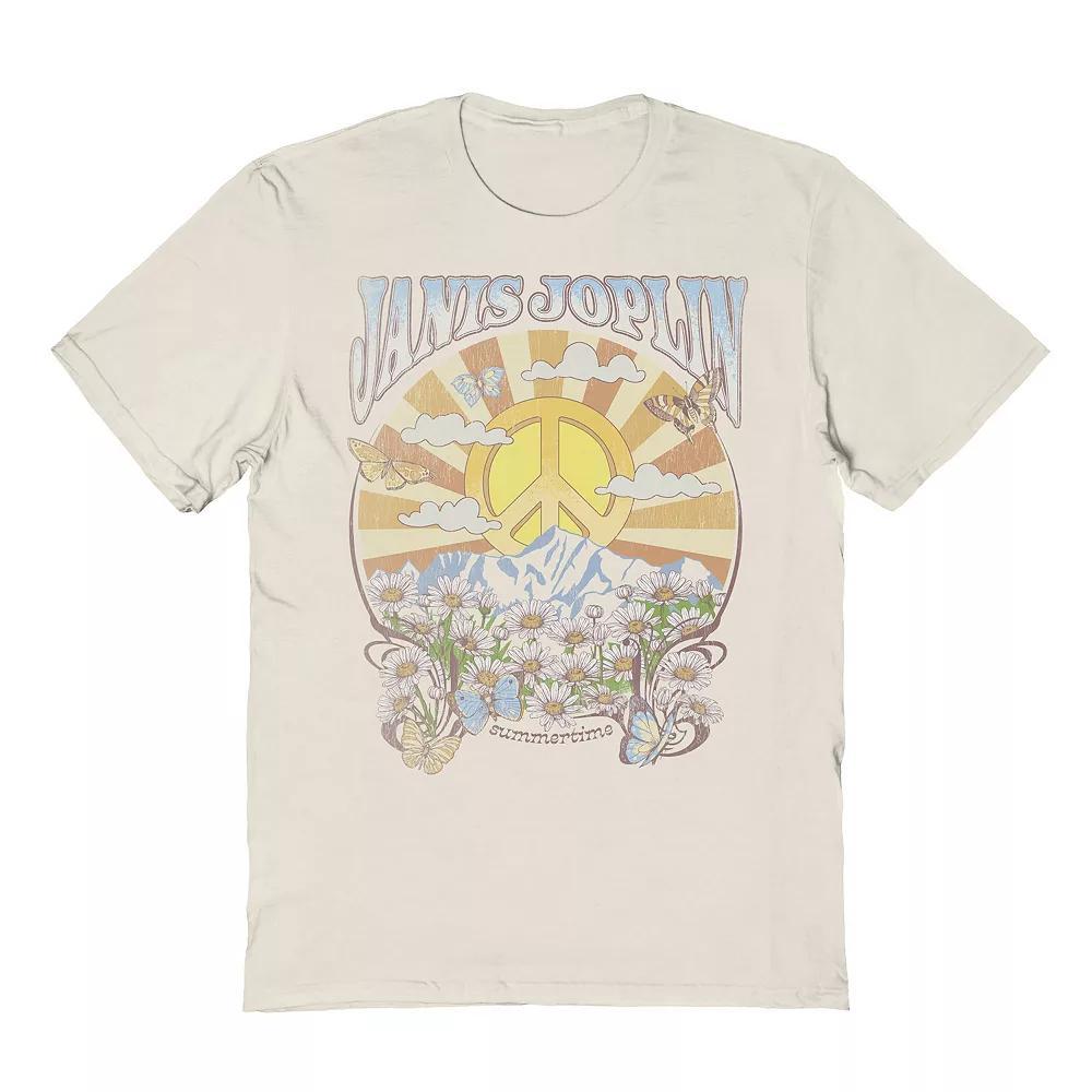 Men's Janis Joplin Sunbeams Graphic Tee, Size: Small, Natural Product Image
