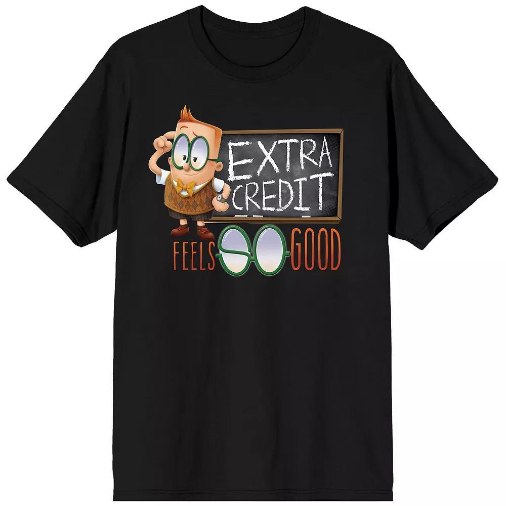 Men's Captain Underpants Melvin "Extra Credit Feels Good" Graphic Tee, Size: Large, Black Product Image