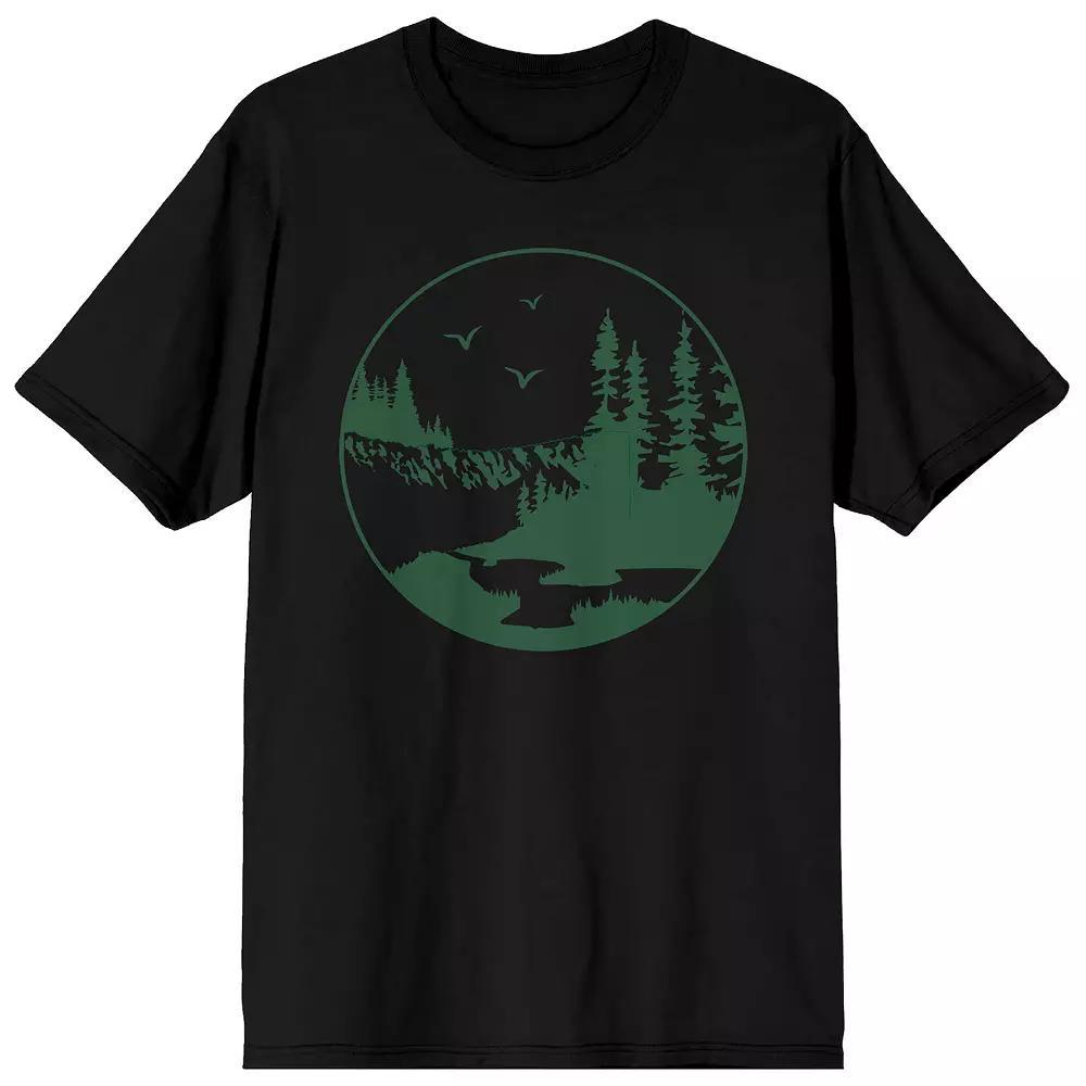 Men's Adventure Society Mountains Vacation Tee, Size: Small, Black Product Image