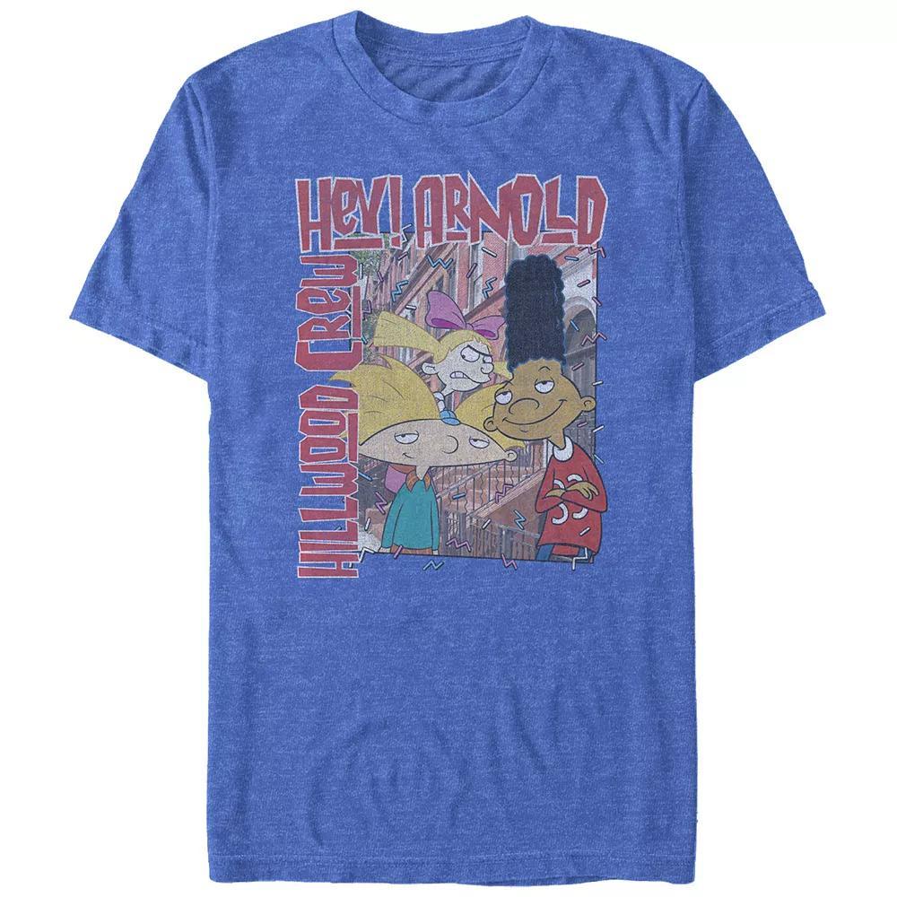 Big & Tall Hey Arnold Hillwood Cew Graphic Tee, Men's, Size: 4XL, Royal Grey Product Image