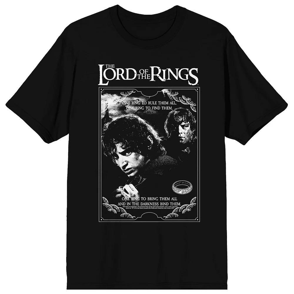 Men's Lord of the Rings Poster Graphic Tee, Size: Medium, Black Product Image