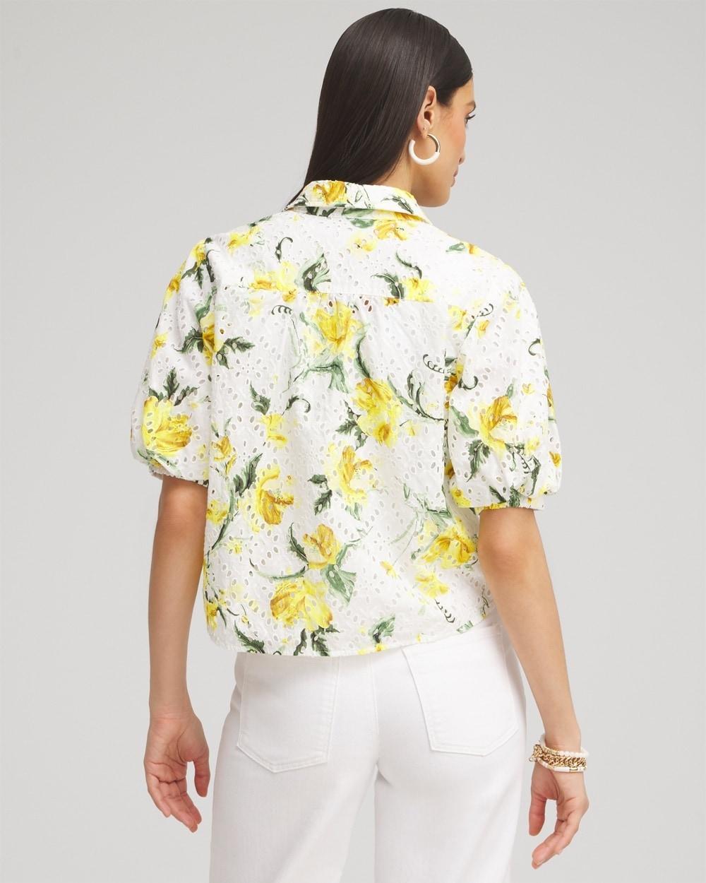 Floral Eyelet Shirt Product Image