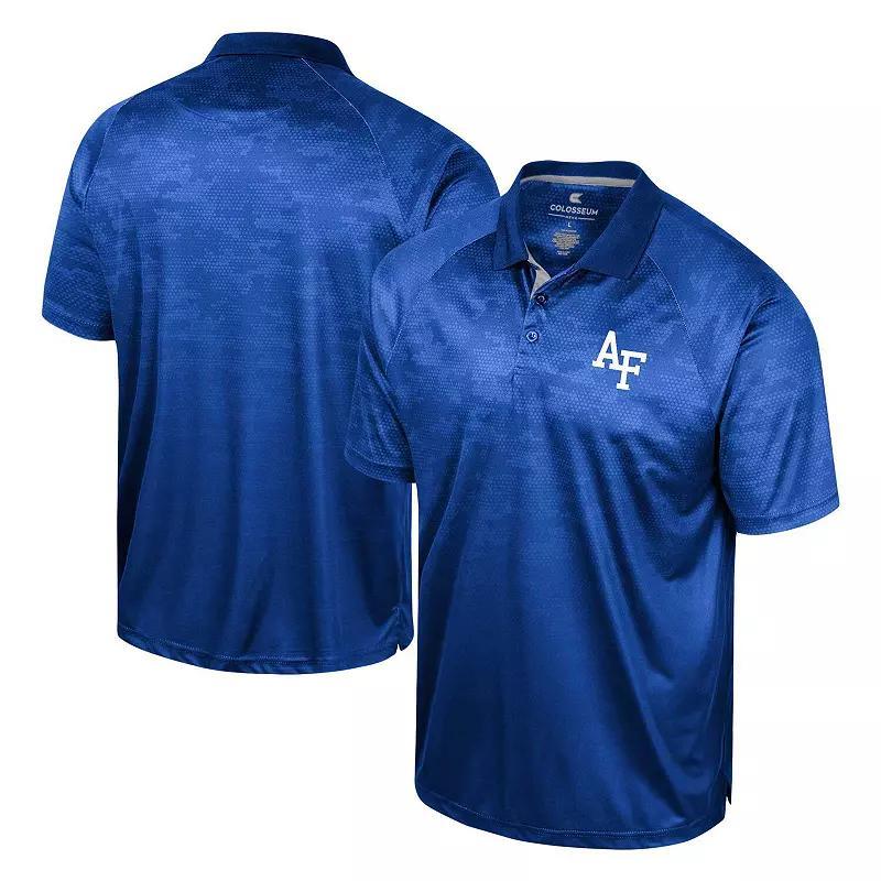 Mens Colosseum Royal Air Force Falcons Honeycomb Raglan Polo Product Image