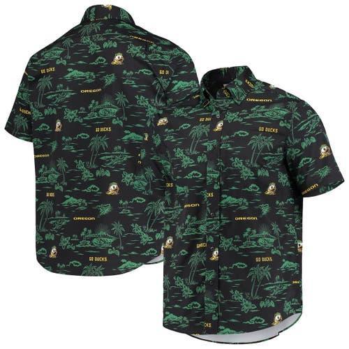Men's Reyn Spooner Black Oregon Ducks Classic Button-Down Shirt, Size: Medium Product Image