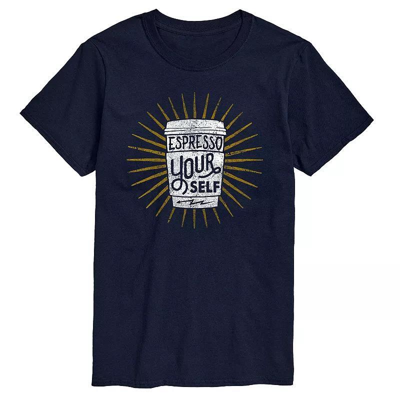 Big & Tall Espresso Yourself Graphic Tee, Mens Blue Product Image