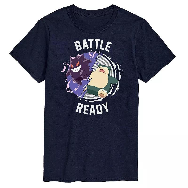 Big & Tall Pokemon Snorlax Battle Ready Graphic Tee, Mens Blue Product Image