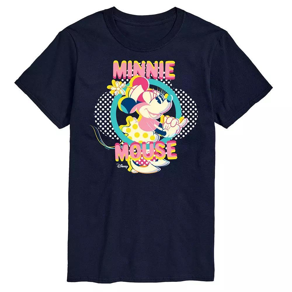 Disneys Minnie Mouse Frame Mens Graphic Tee Blue Product Image