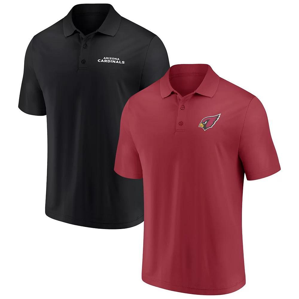 Men's Fanatics Branded Cardinal/Black Arizona Cardinals Dueling Two-Pack Polo Set, Size: Small, Red Product Image