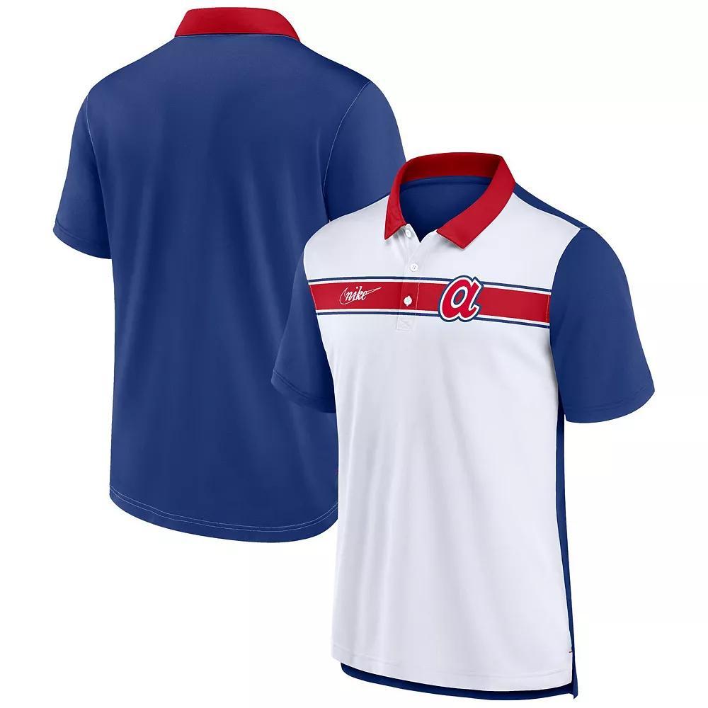 Men's Nike  White/Royal New York Mets Rewind Stripe Polo, Size: Small Product Image