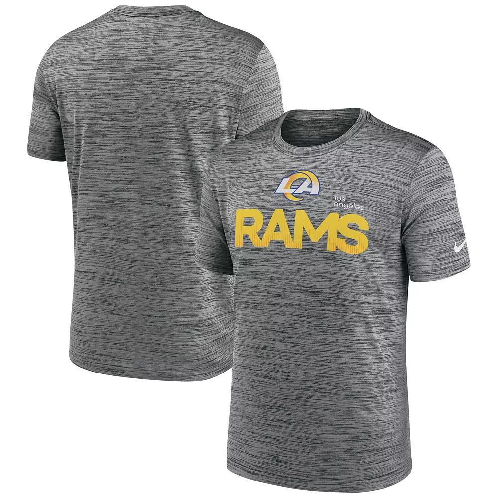 Mens Nike Anthracite Los Angeles Rams Blitz Velocity Modern Performance T-Shirt Product Image