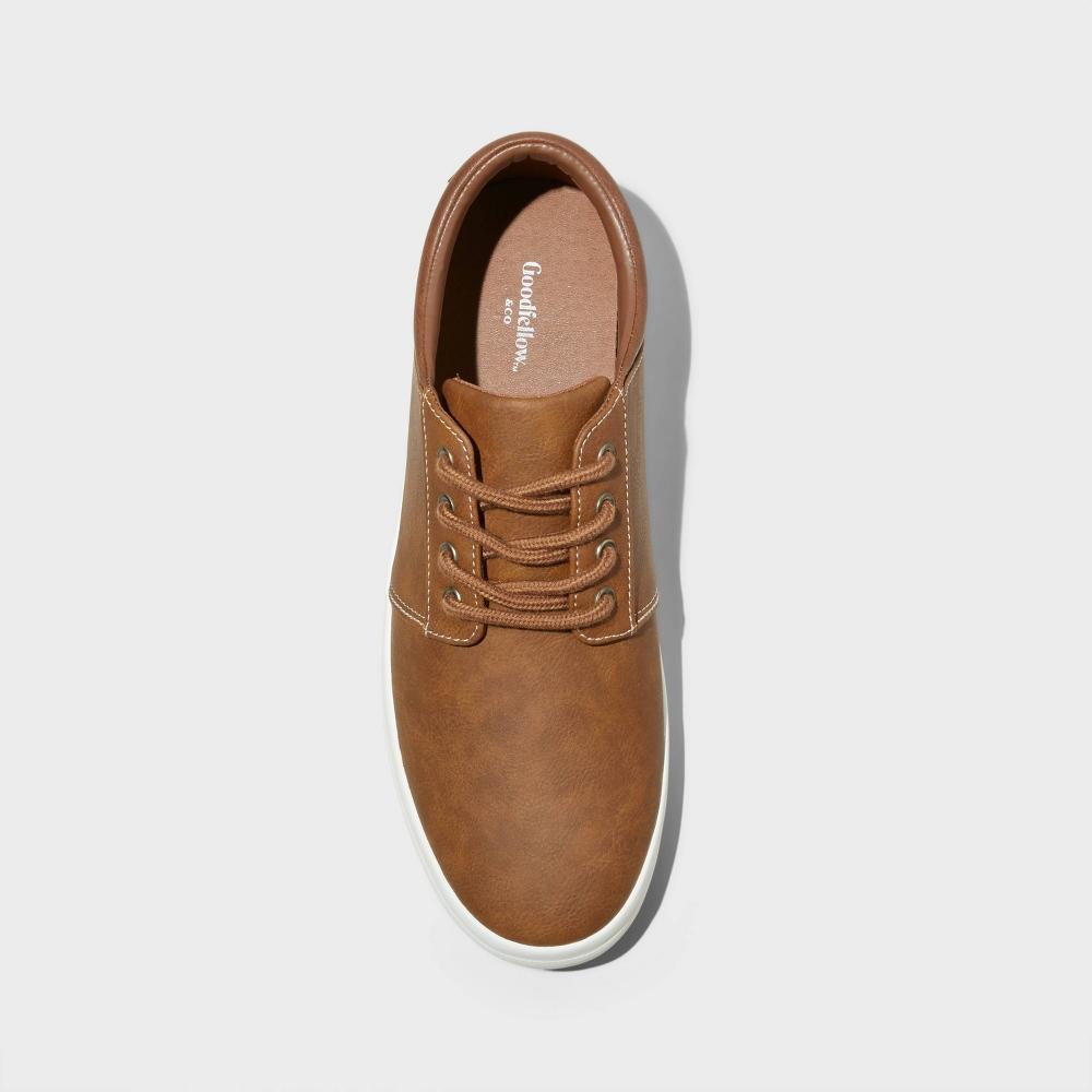 Men's Rome Low Top Sneakers - Goodfellow & Co™ Cognac 10.5: Lace-Up, Padded Collar, Medium Width Product Image
