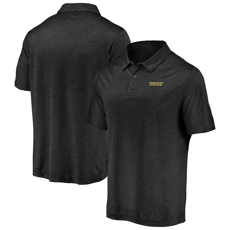Men's Fanatics Branded Black Oregon Ducks Primary Logo Striated Polo, Size: 4XL Product Image