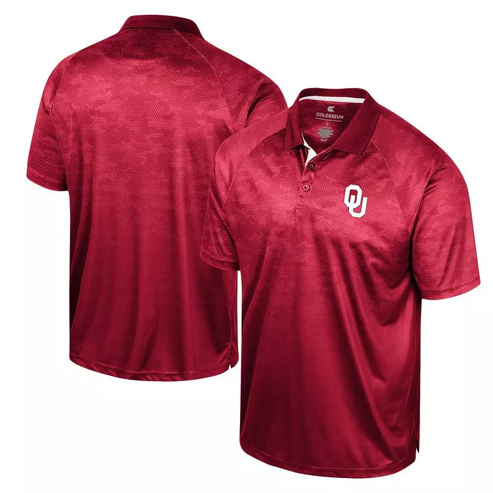 Men's Colosseum Red Utah Utes Honeycomb Raglan Polo, Size: Large, Ute Red Product Image