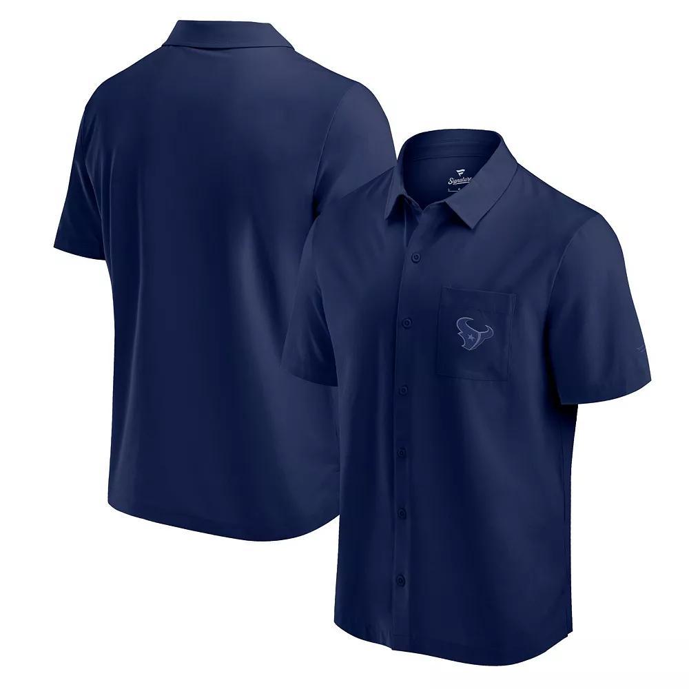 Men's Fanatics Navy Houston Texans Front Office Button-Up Shirt, Size: Medium, Blue Product Image