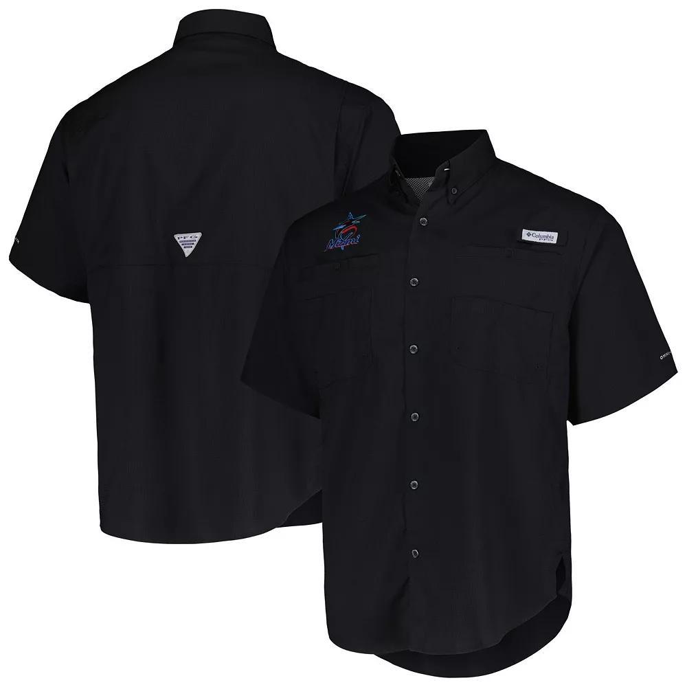 Men's Columbia Navy Houston Astros Tamiami Omni-Shade Button-Down Shirt, Size: Large, Blue Product Image