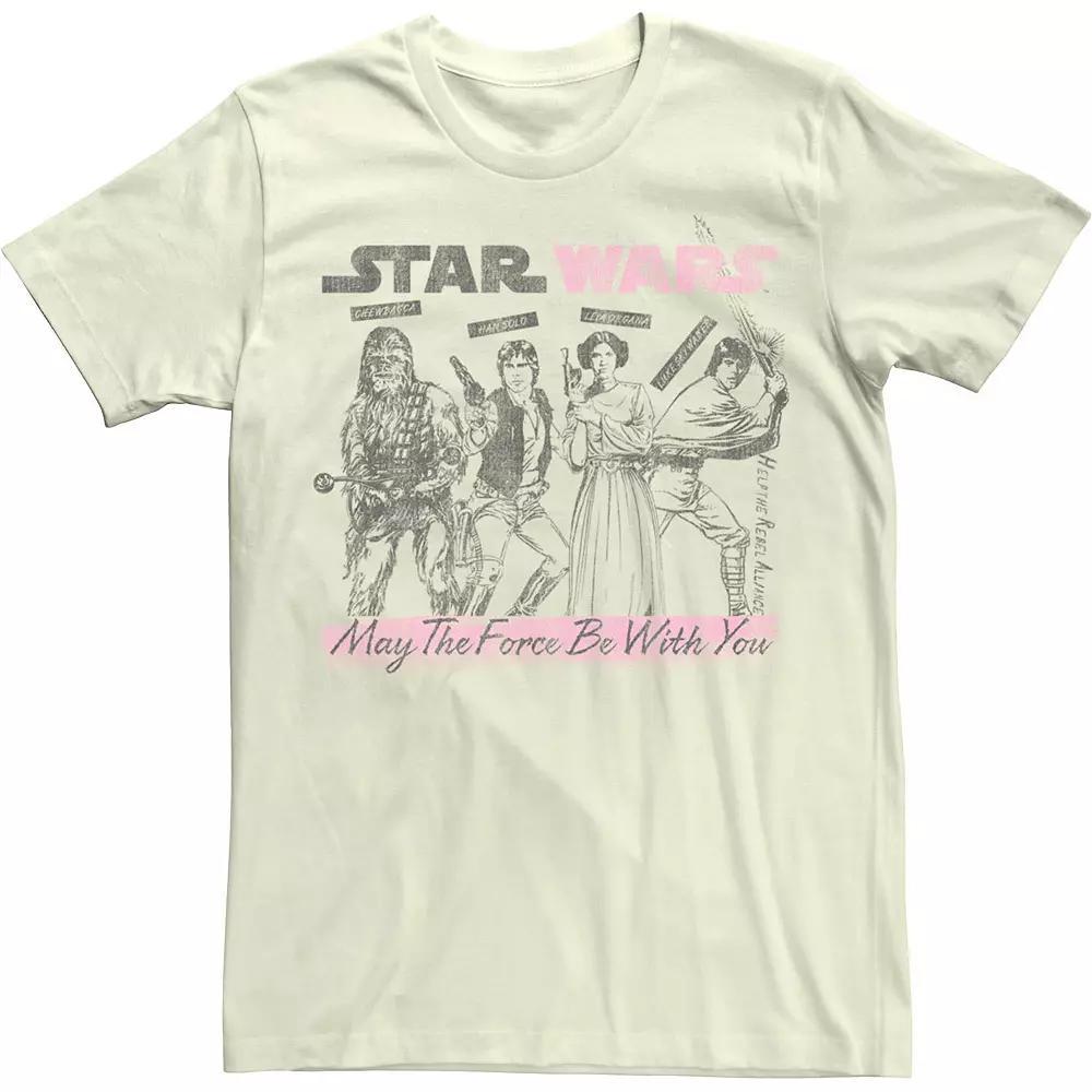 Men's Star Wars Vintage Poster Tee, Size: Medium, Natural Product Image