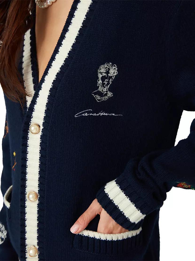 Embroidered Cashmere & Wool Cardigan Product Image
