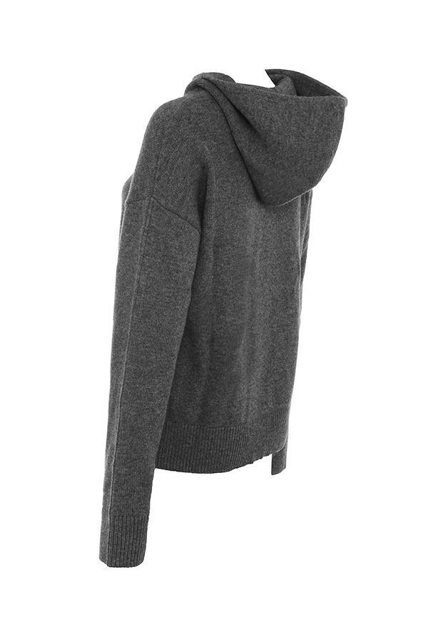Jionni Charcoal Cashmere Blend Hoodie Product Image