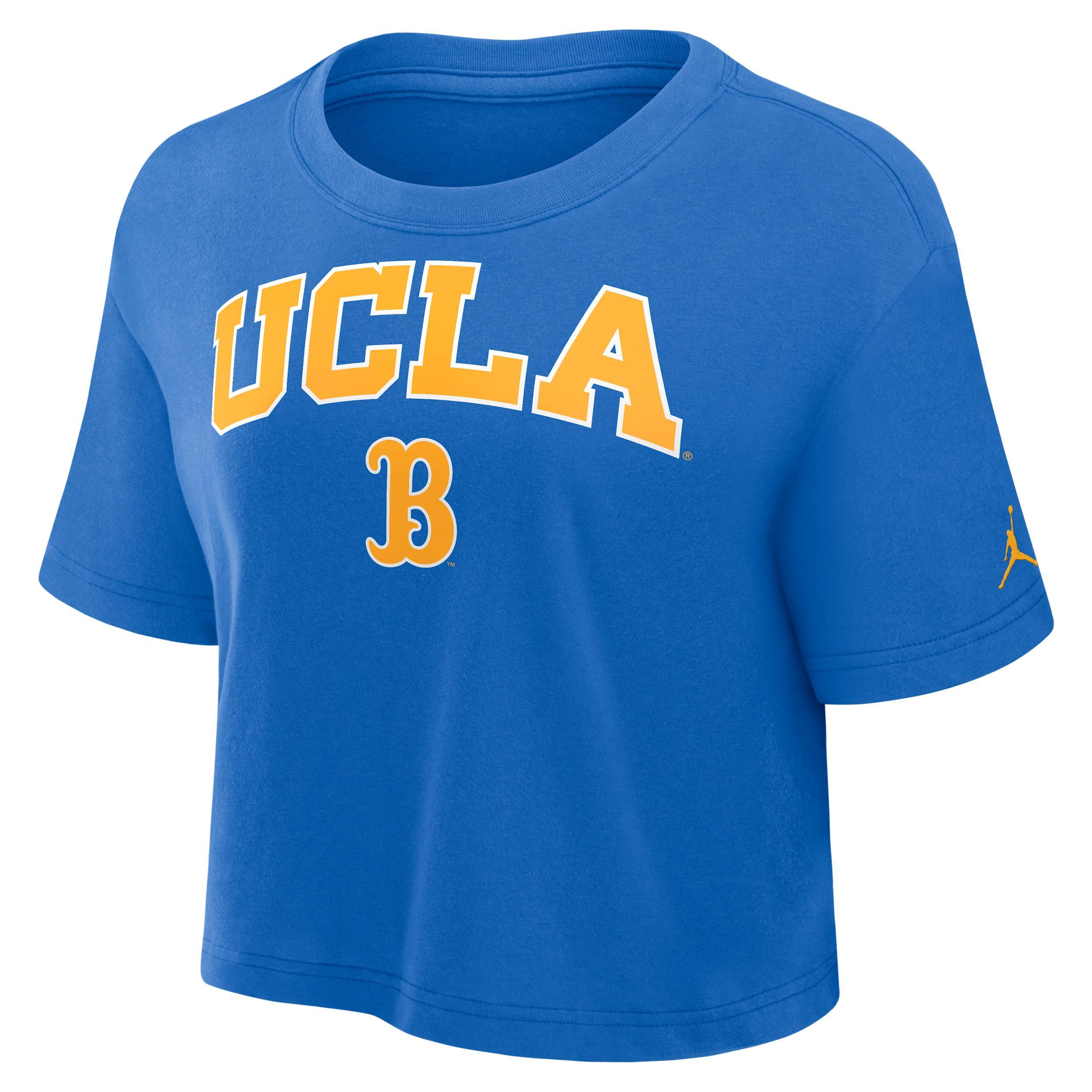 Women's UCLA Athletic Prep Arch Jordan Brand Dri-FIT College Cropped T-Shirt Product Image