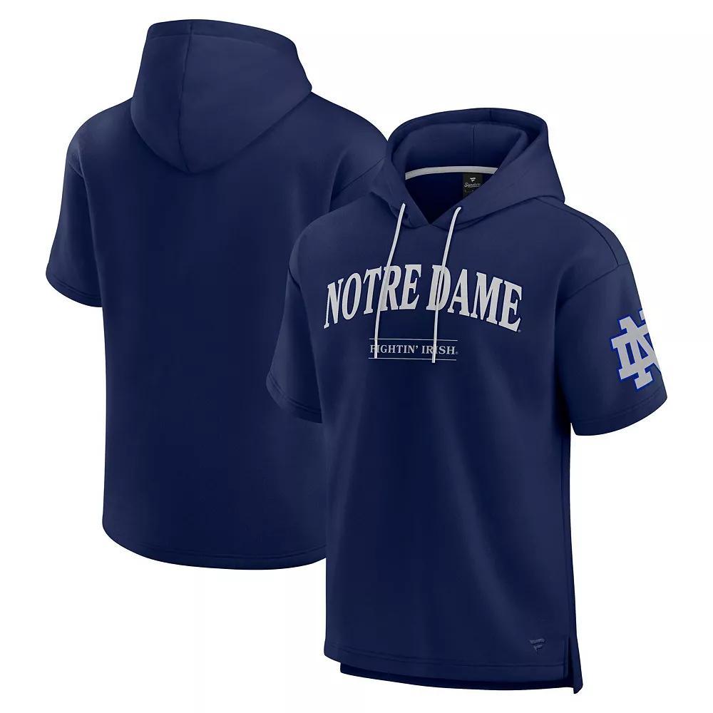 Men's Fanatics Navy Notre Dame Fighting Irish Ready Short Sleeve Pullover Hoodie, Size: Large, Blue Product Image