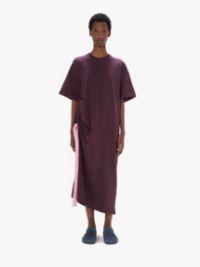 SATIN T-SHIRT DRESS in purple | JW Anderson US  Product Image