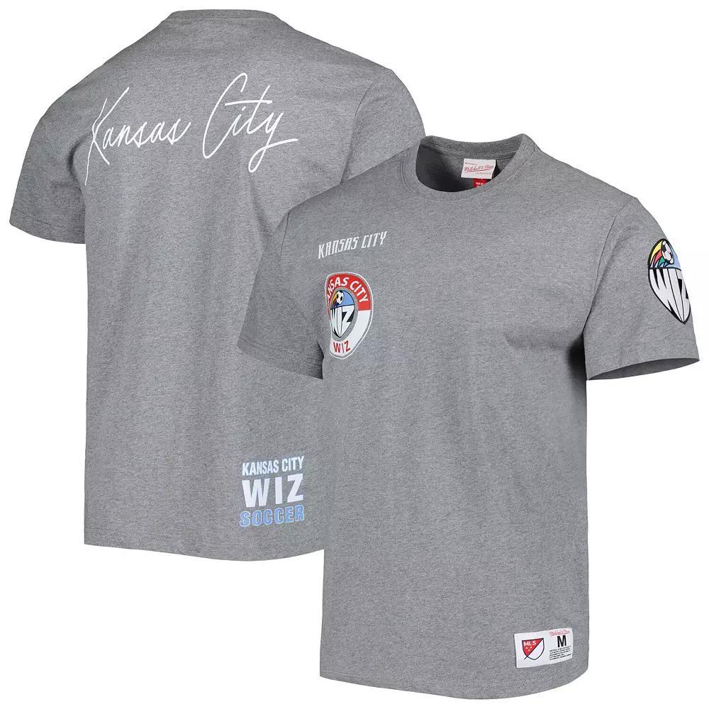Men Mitchell & Ness Heather Gray Sporting Kansas City City Tee, Men's, Size: Large, Grey Product Image