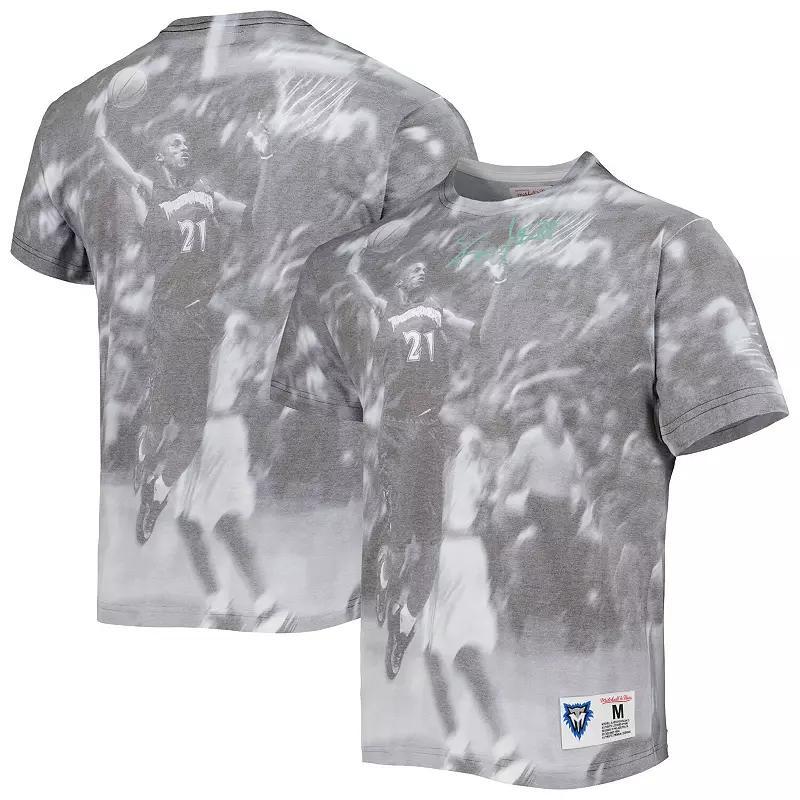 Men's Mitchell & Ness Kevin Garnett Gray Minnesota Timberwolves Above The Rim Sublimated T-Shirt, Size: Medium, Grey Product Image