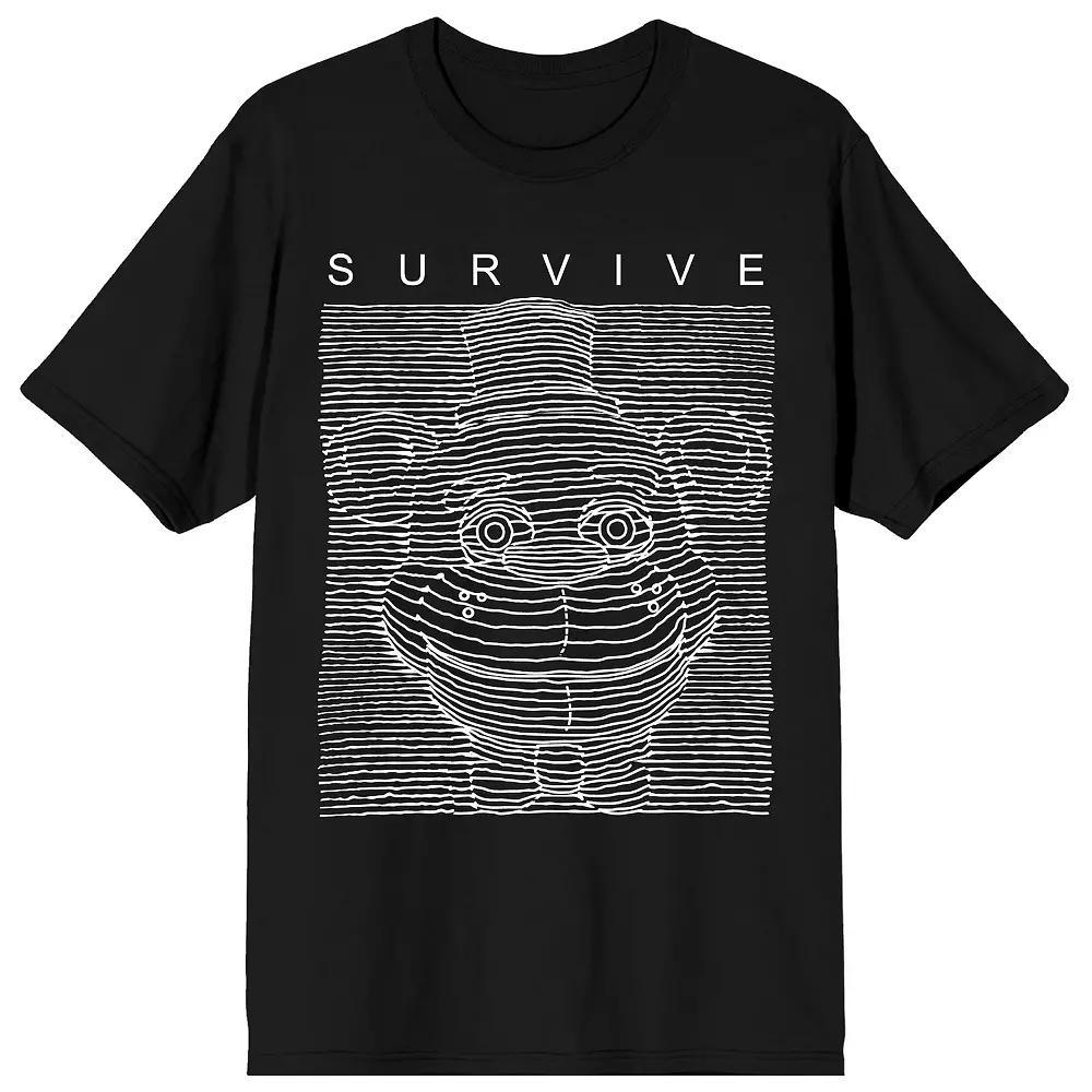 Men's Five Nights at Freddy's "Survive" Radio Line Sketch Graphic Tee, Size: Large, Black Product Image