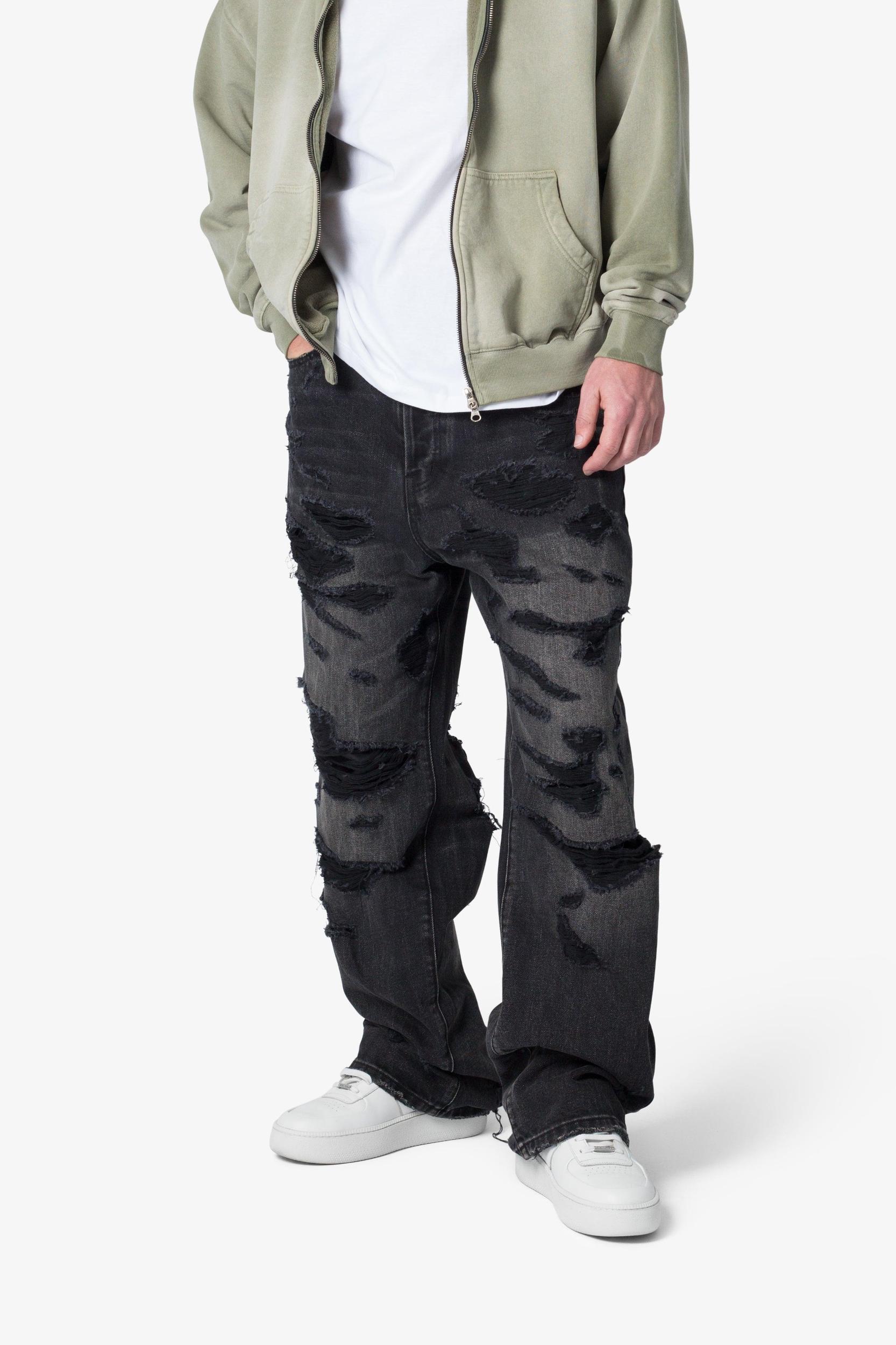 Ultra Baggy Distressed Denim - Vintage Black Product Image