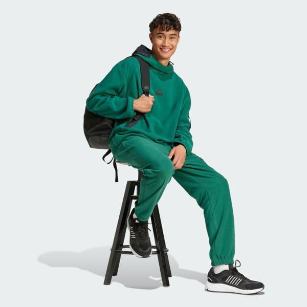 adidas City Escape Polar Fleece Hoodie Collegiate Green XL Mens Product Image
