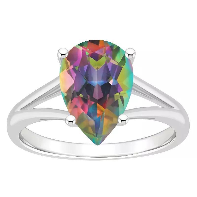 Alyson Layne Sterling Silver Pear Shape Mystic Topaz Ring, Women's, Size: 5 Product Image