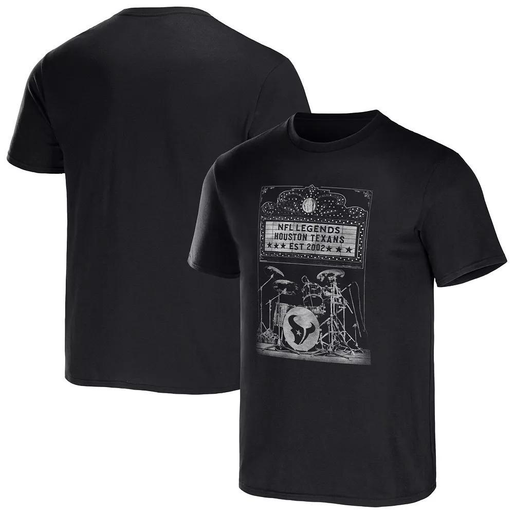 Men's NFL x Darius Rucker Collection by Fanatics Black Houston Texans Band T-Shirt, Size: 2XL Product Image