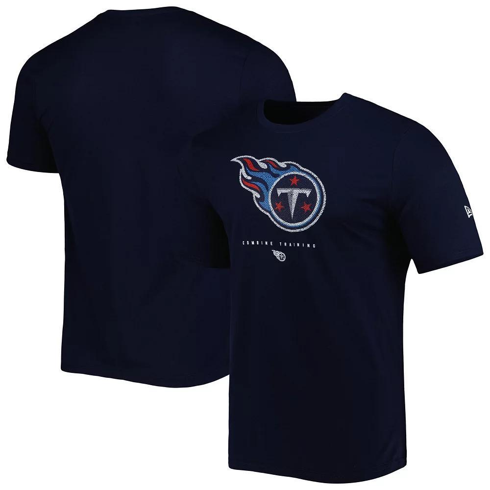 Men's New Era Navy Tennessee Titans Combine Authentic Ball Logo T-Shirt, Size: Medium, Blue Product Image