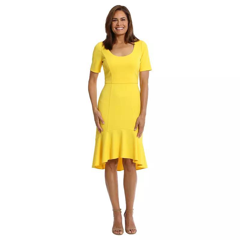 Womens London Times Hi-Low Trumpet Skirt Midi Dress Product Image