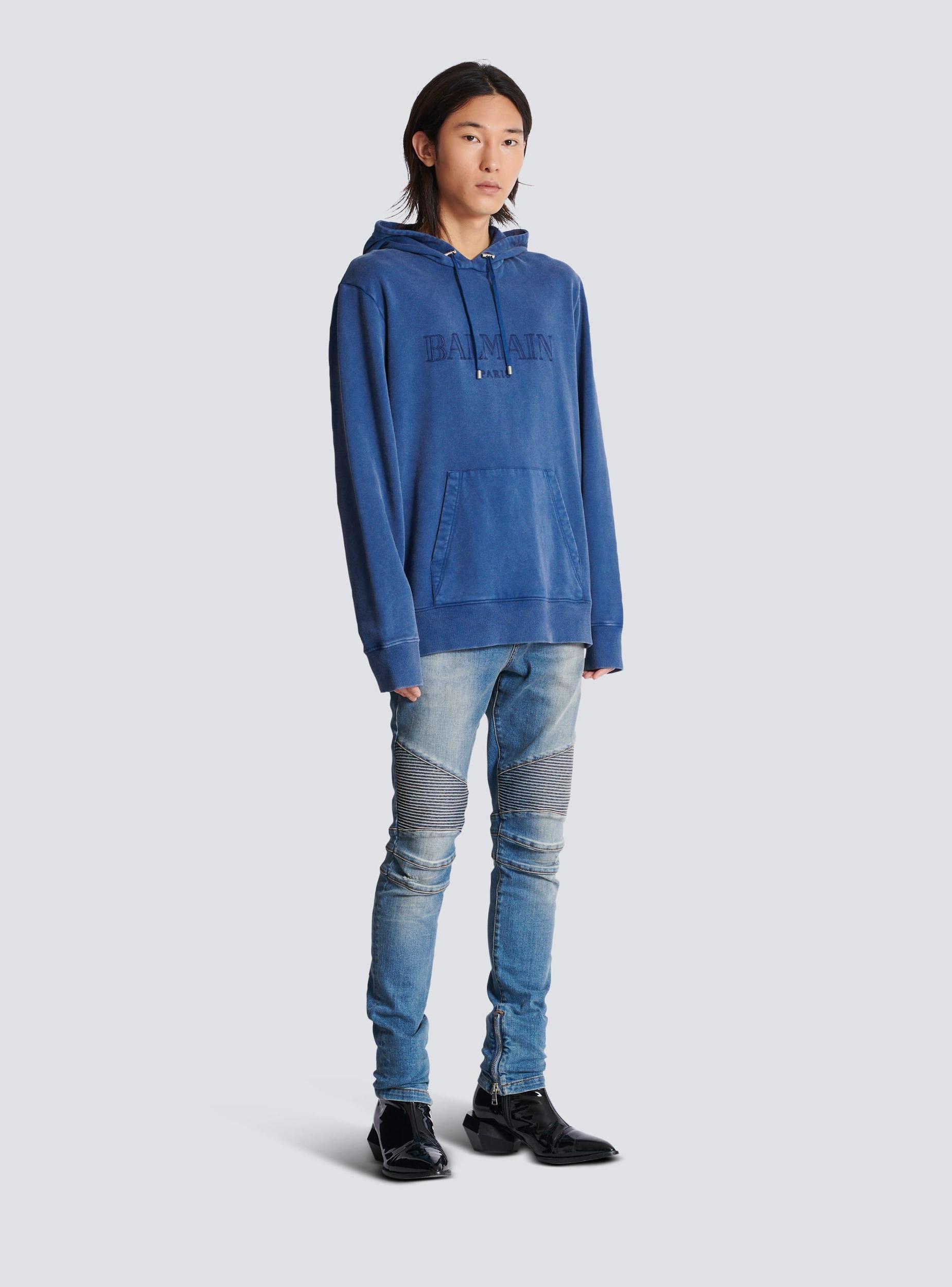Vintage Balmain embroidered hoodie Product Image