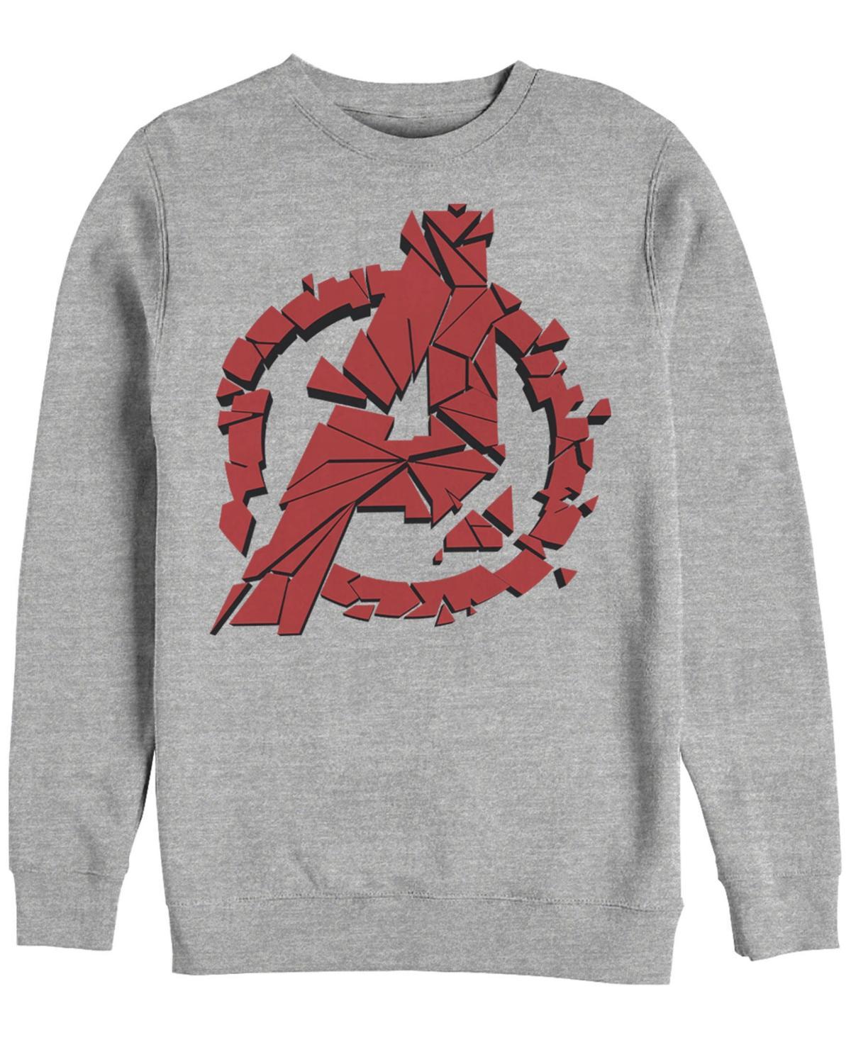 Men's Marvel Avengers Endgame Shattered Logo Sweatshirt, Size: Medium, Athletic Grey Product Image