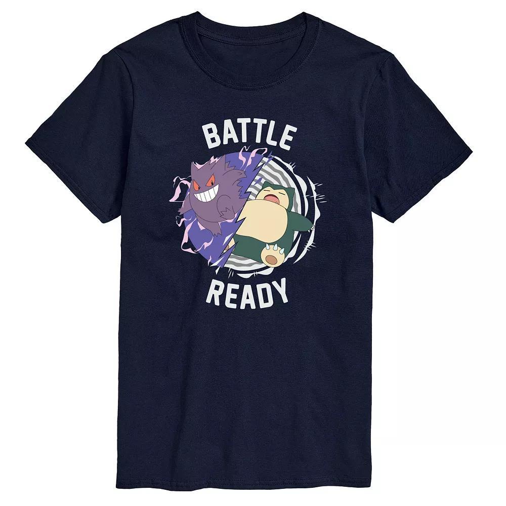 Big & Tall Pokemon Snorlax Battle Ready Graphic Tee, Mens Blue Product Image