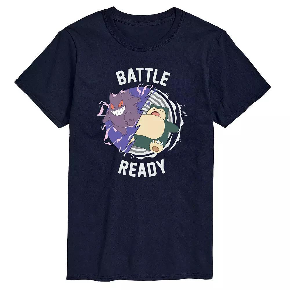 Big & Tall Pokemon Snorlax Battle Ready Graphic Tee, Mens Blue Product Image