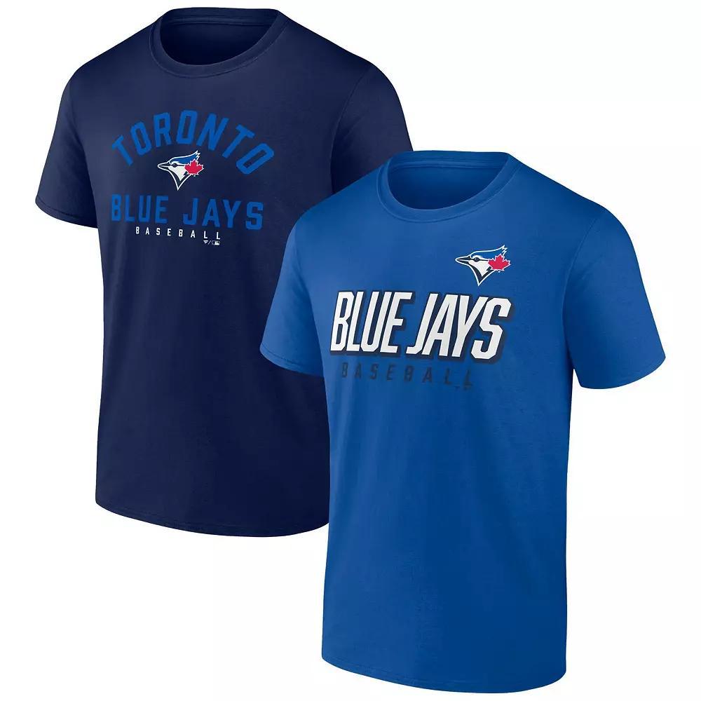 Men's Fanatics Branded Royal/Navy Toronto Blue Jays Player Pack T-Shirt Combo Set, Size: Small, Jay Blue Product Image