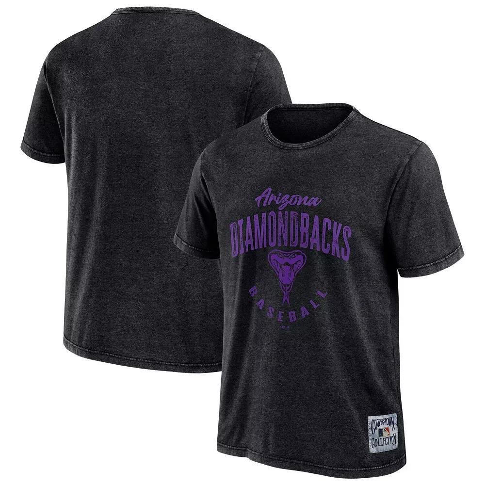 Men's Darius Rucker Collection by Fanatics Black Arizona Diamondbacks Cooperstown Collection Washed T-Shirt, Size: Large Product Image