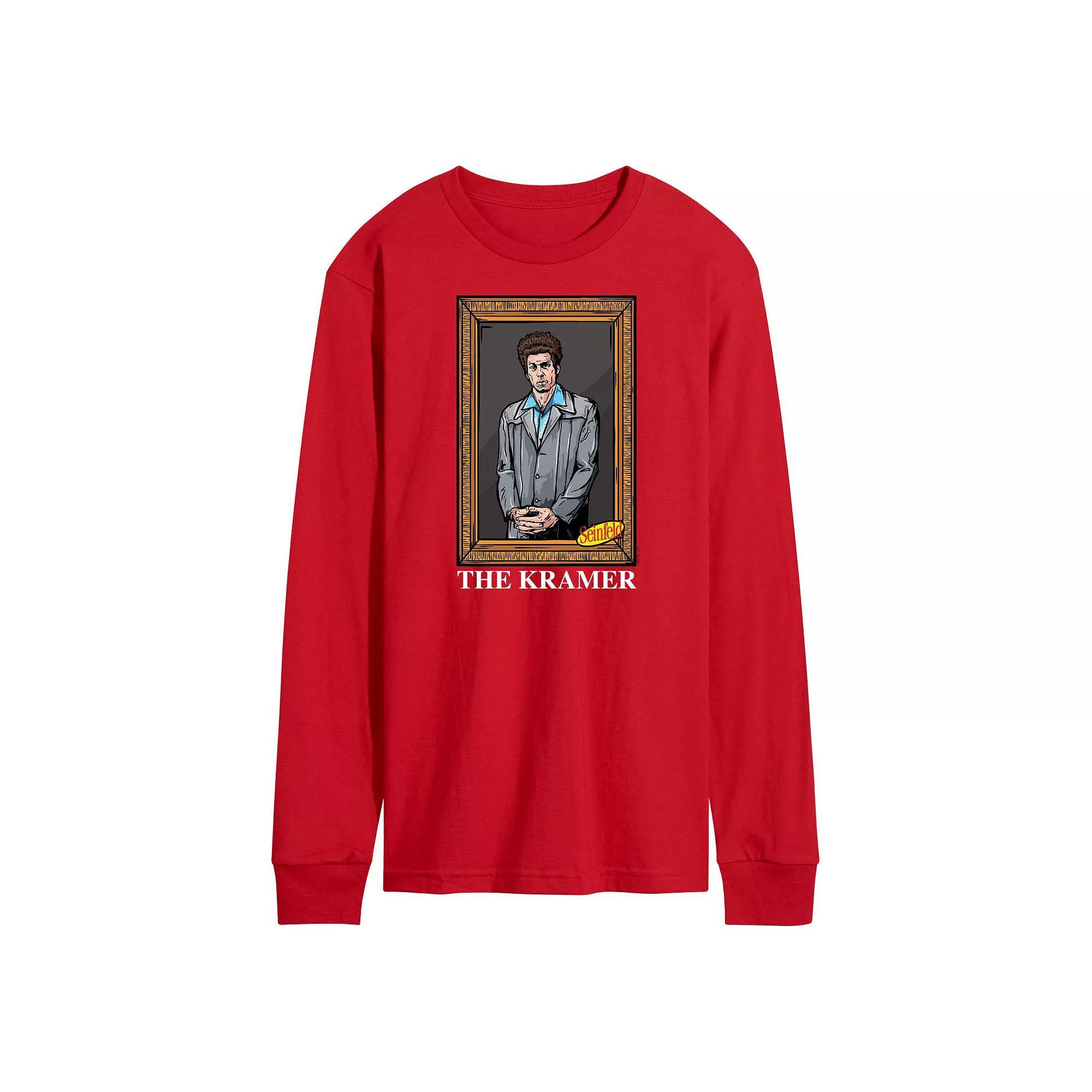 Men's Seinfeld The Kramer Long Sleeve Graphic Tee, Size: XL, Red Product Image