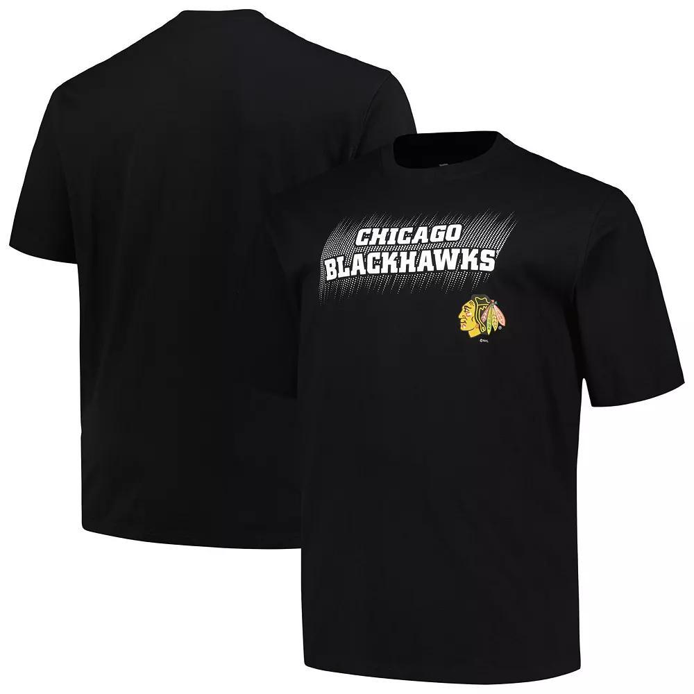 Men's Fanatics Branded Black Chicago Blackhawks Big & Tall Wordmark T-Shirt, Size: 3XB Product Image