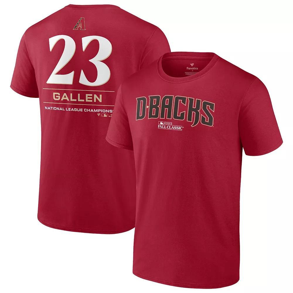 Men's Fanatics Branded Christian Walker Red Arizona Diamondbacks 2023 World Series Name & Number T-Shirt, Size: Small Product Image